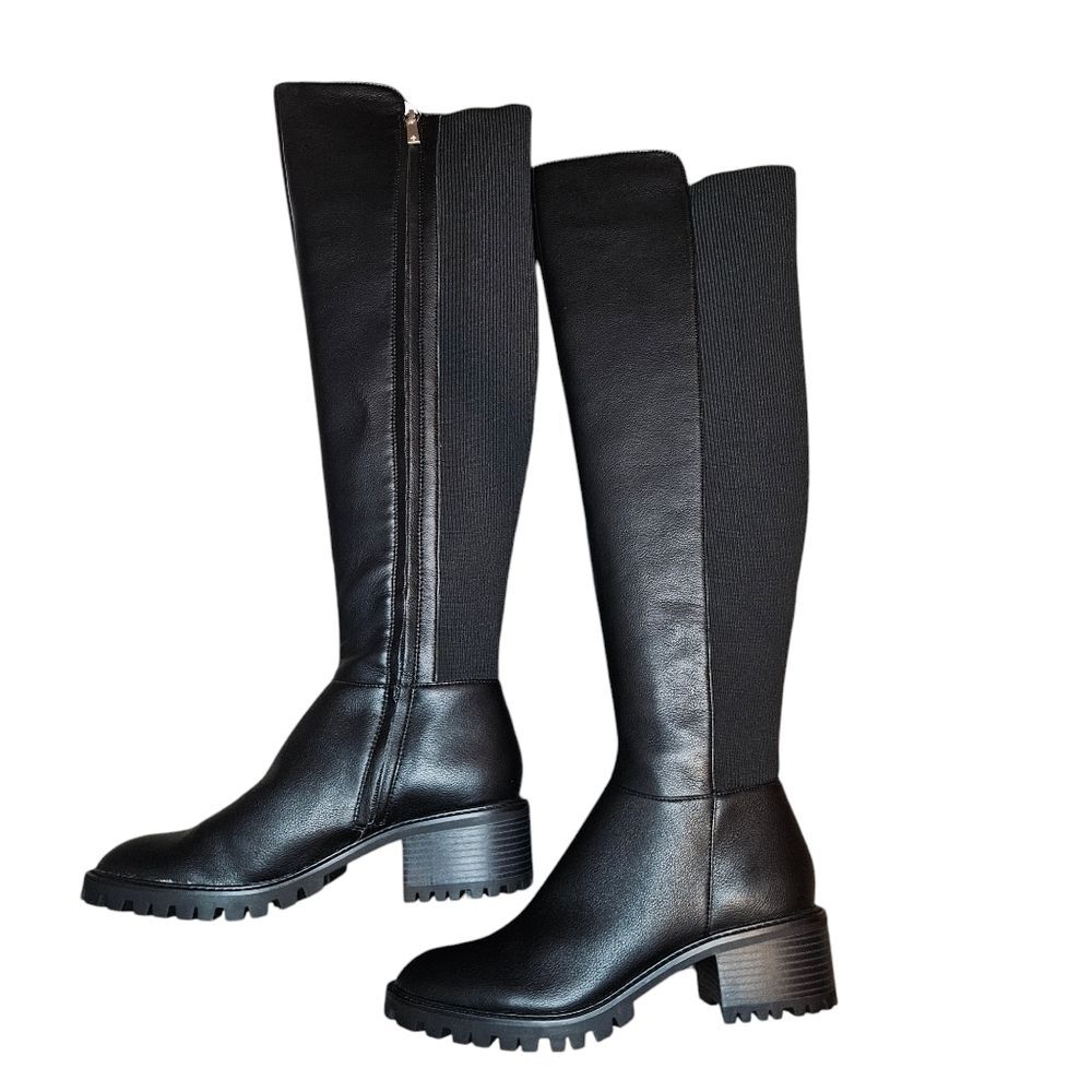 Kenneth Cole New York Riva Over-The-Knee Stretch Calf Boots Sz 8.5 Retail $199